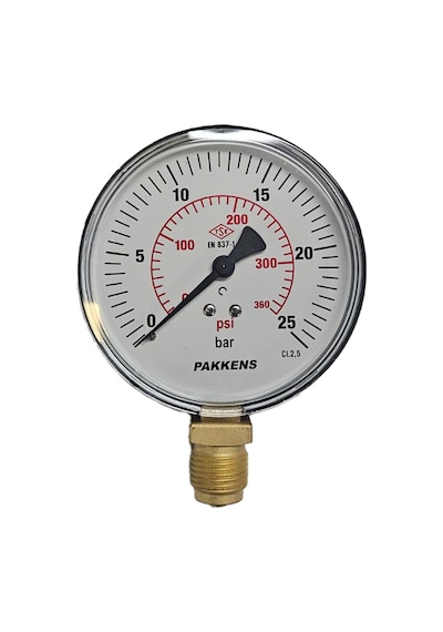 Çap 100 Arkadan 25 Bar Kuru Manometre - Pakkens
