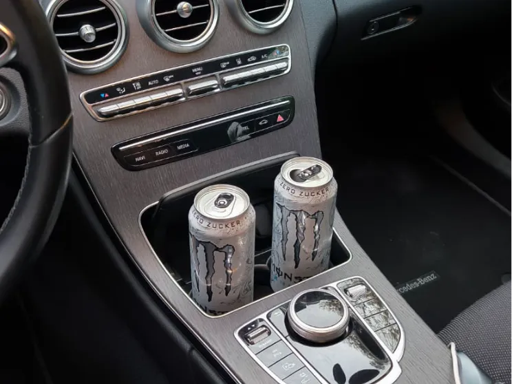 Mercedes C Serisi W205 S205 Bardaklık Orta Konsol İçecek Tutucu Cup Holder Organizer Siyah