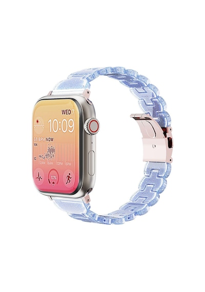Apple Uyumlu Watch 10/11 42mm-38/40/41mm Kordon Taşlı Parlak İnce Flower Metal Bayanlar İçin Band 2/3/4/5/6/se/7/8/9