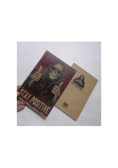 Owl Bag Özel Tasarım Vıntage Görünümlü Stay Positive Desenli Defter Çok Renklı