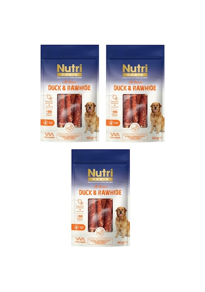Nutri Canin Rawhide Ördekli Köpek Ödülü 80 Gr. X 3 Adet