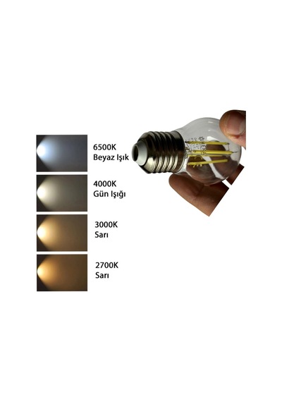 4 Adet Heka 6w 51w 6500k Beyaz Işık E27 Duylu Şeffaf Led Ampul Heka