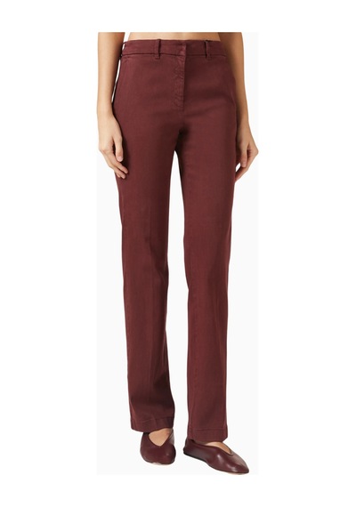 Marella Rovo Straight - Fit Pantolon,, Zarif Kesim Ve Modern Ofis Stili Bordo