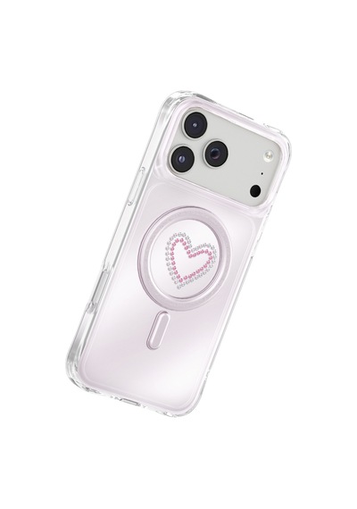 İphone 17 Pro Uyumlu Kılıf M-safe Şarj Özellikli Zore Paris Mova Sert Pc Kapak Pembe