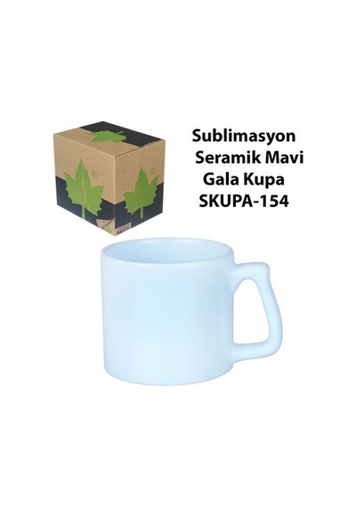 Sublimasyon Seramik Mavi Gala Kupa - Kutulu