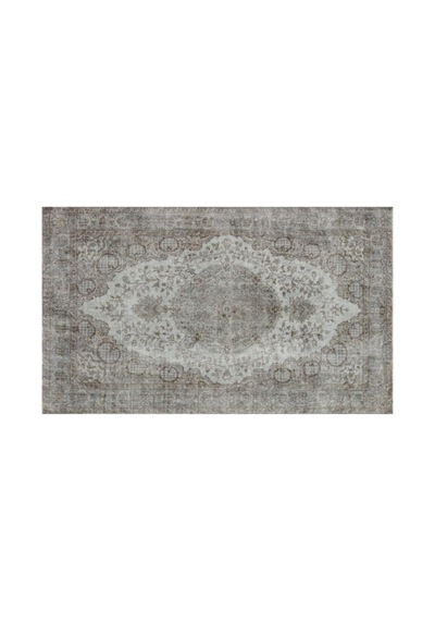 El Dokuması Vintage Yün-pamuk Gri Halı 35171 171 X 288 Cm
