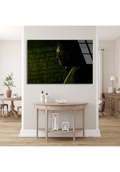 Profil Karanlık Portre - Cam Tablo - Deg1018 140 X 90 Cm