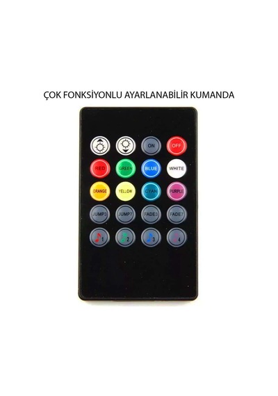 Araç İçi Ayak Altı Led Kumandalı Sese Duyarlı 12'li - Rgb
