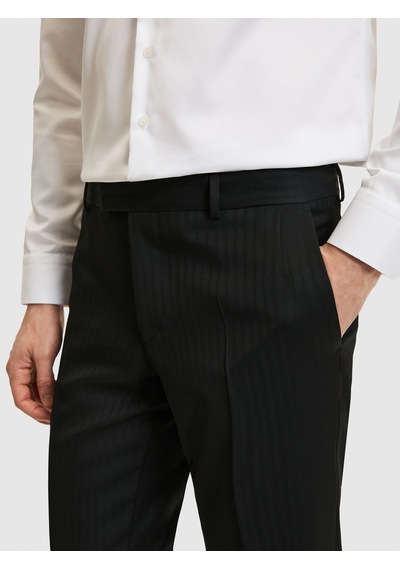 Cacharel Siyah Slim Fit Yün Karışımlı Çizgili Takım Elbise Cacharel Siyah Slim Fit Yün Karışımlı Çizgili Takım Elbise