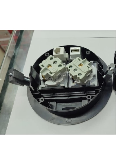 Masa Üstü Priz Siyah+ 2 Ad. Priz+1 Ad. Usb+1 Ad. Ethernet Geçiş