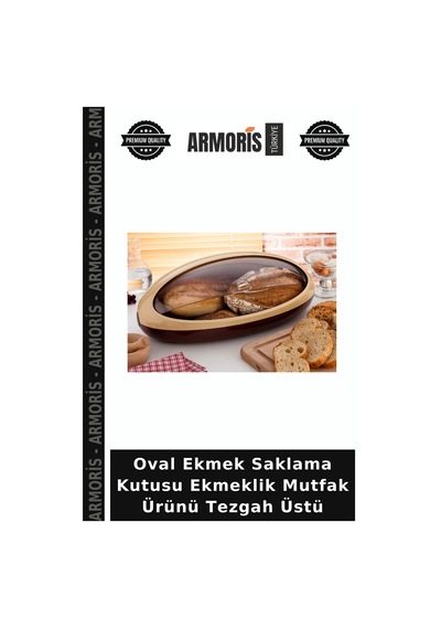 Oval Ekmek Saklama Ekmeklik Mutfak Ürünü Tezgah Üstü Çok Renkli