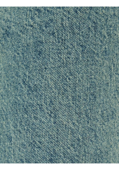 Koton Mom Fit Kot Pantolon Standart Bel Yırtmaç Detaylı Düğmeli Cepli Pamuklu - Mom Fit Jeans Orta İndigo 5wal40060md Indigo İndigo