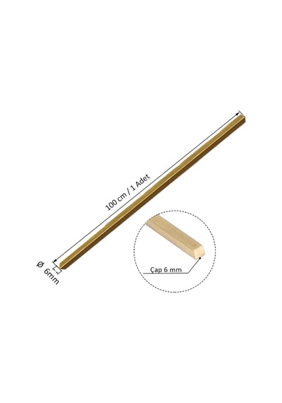 Pirinç Çubuk Kare Lama 6X6 Mm 437658813