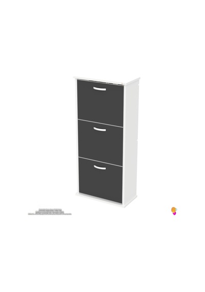 Modilayn Varbi Asma Kapı Önü 52x 115x 26 Cm Lik 3 Düşer Kapak 6 Göz Bölmeli Ayakkabılık Antrasit - Beyaz Modilayn Varbi Asma Kapı Önü 52x 115x 26 Cm Lik 3 Düşer Kapak 6 Göz Bölmeli Ayakkabılık Antrasit - Beyaz