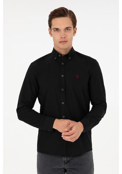 U.s. Polo Assn. Erkek Siyah Gömlek Basic 50296757-vr046 Siyah