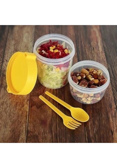 Kaşıklı Müsli Kabı 1100 Ml-mercampoutdoor Muhtelif