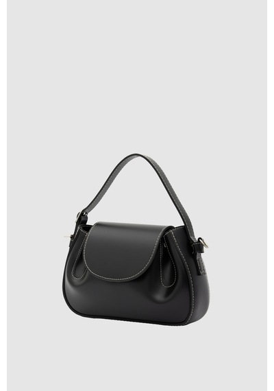 Shule Bags Lover Oval Çapraz Çanta Siyah Siyah