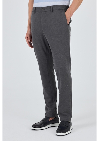 İmza Gri Esnek Yandan Cepli Casual Slim Fit Jogger Pantolon 1003250156 Gri