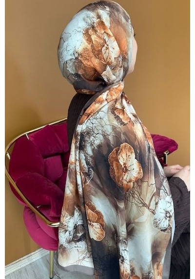Mimiyum Perla Şal- Orkide Desen - Model 4 Çok Renkli