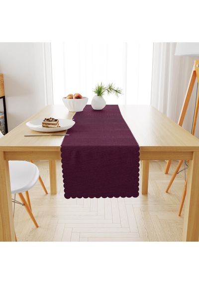 Mürdüm Kadife Dokulu Runner 40x180
