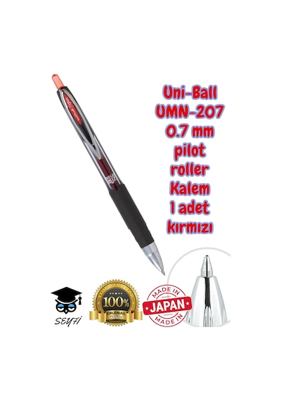 Omn-207 0.7 Mm Jel Pilot Roller Kalem, Kırmızı