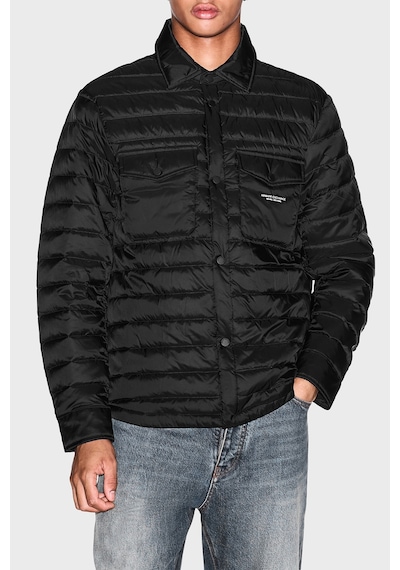 Armani Exchange Kuş Tüyü Dolgulu Klasik Yaka Kapitoneli Mont Erkek Mont Xm003317 Af16927 Uc001 Siyah