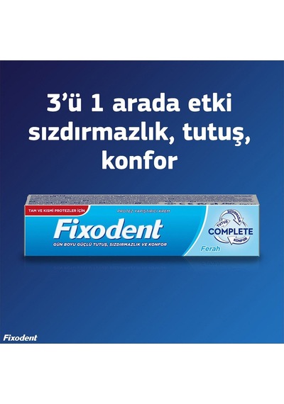 Complete Ferah Diş Protez Yapıştırıcı Krem 47gr X 3 Adet