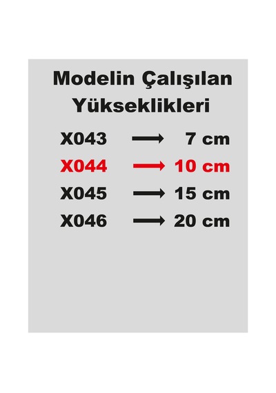 Stencil Harf Boyama Şablonu X044 Harf Yüksekliği 10 Cm