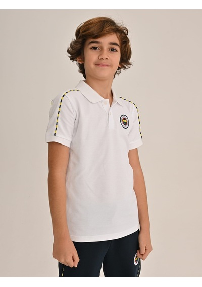 Fenerbahçe Beyaz Tribün Basic Çocuk Polo Tshirt