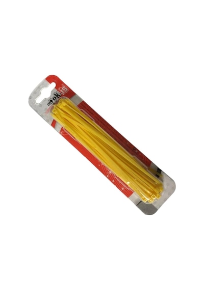 Tr Tek-iş Sarı Plastik Kablo Bağı 200mm X 2.5mm 50 Adet Cırt Kelepçe Seti Kablo Düzenleyici Klips Genel
