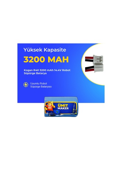 Kogan R40 3200 Mah 14.4v Robot Süpürge Batarya