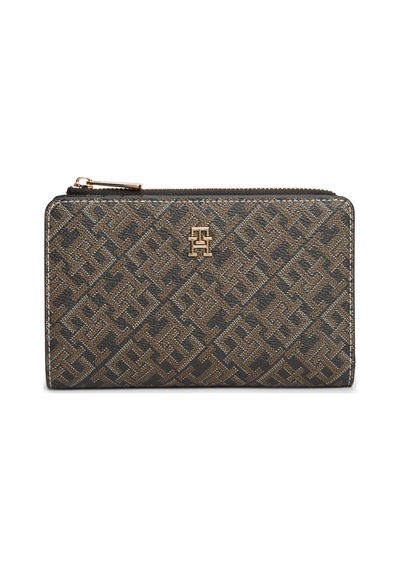 Tommy Hilfiger Th Icon Bıfold Wallet Monoplay Kadın Siyah Cüzdan - Aw0aw18594