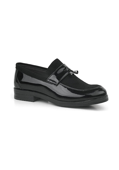 Rakerplus Siyah Rugan Klasik Loafer Erkek Çocuk Ayakkabı