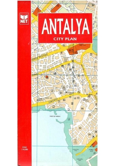 Türkiye - Antalya - Alanya Map City Plan Arkalı Önlü Harita
