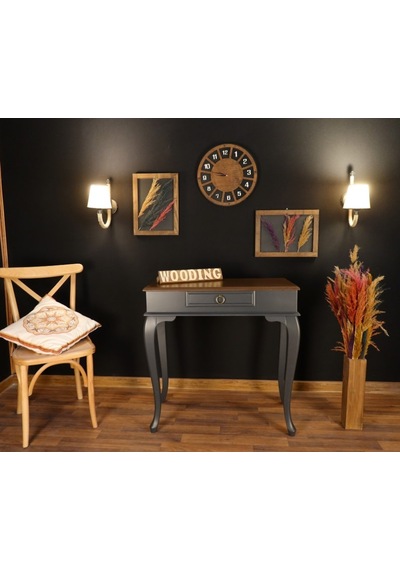 Wooding 80 Cm Çekmeceli Masif Antrasit Ceviz Dresuar (548585898) Ceviz