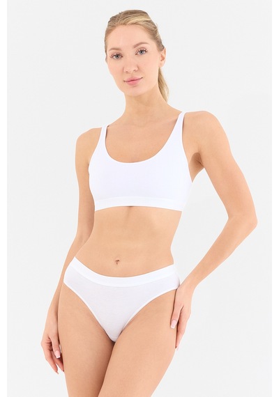 Naphor Touch Beyaz Yüksek Bel Slip Külot Gri