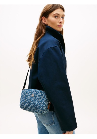 Tommy Hilfiger Popette Camera Bag Denım Flag Kadın Mavi Çanta - Aw0aw18610