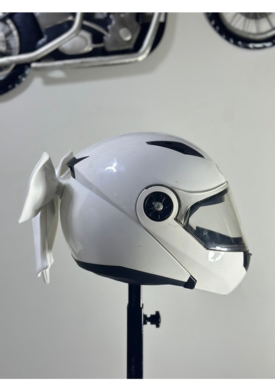 Motor & Motosiklet Beyaz Çift Fiyonk Kask Aksesuarı Kask Dış Aksesuar Diğer