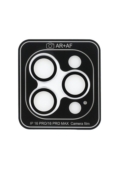 Apple Uyumlu iPhone 16 Pro Max Guess Lisanslı Metal Kamera Lens Koruyucu Gümüş
