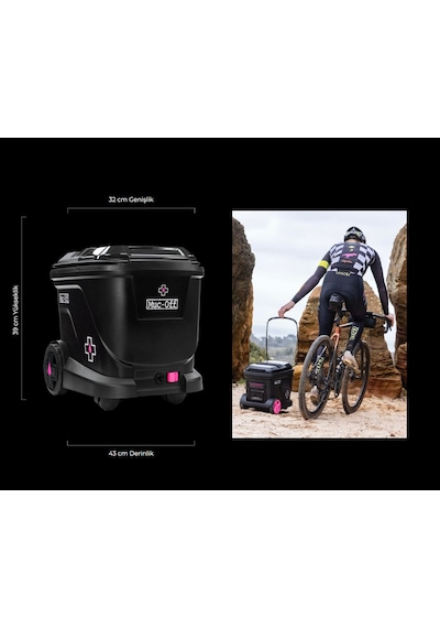 Muc-off Mobil Basınçlı Bisiklet Yıkama Seti +1l Nano Cleaner Siyah
