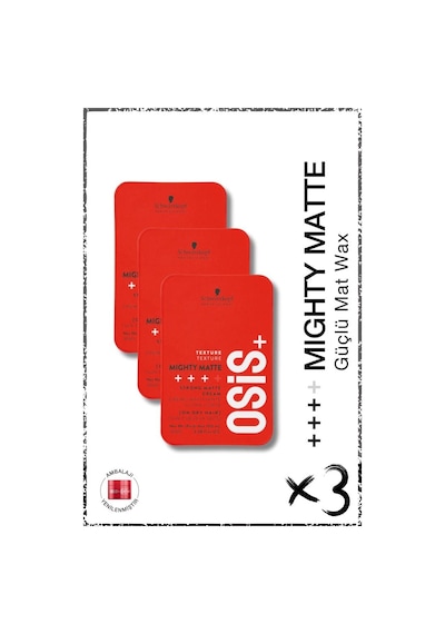 Osis Mighty Matte Güçlü Tutucu Mat Wax 3 x 100 ML