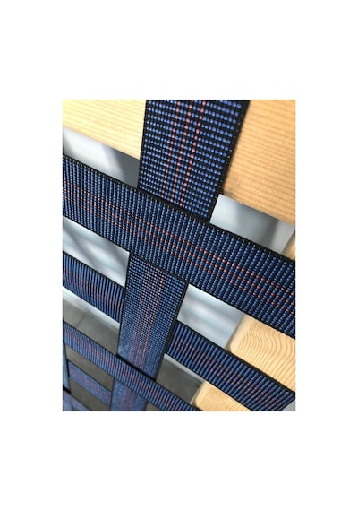 Kaliteli Elastik Kolon - Üç Çizği Mavi 5cm Eninde 8-12-24-48-72 Metre Esnetilmeden Kesilir Mavi 08 Metre