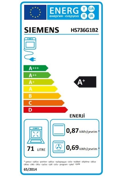 Siemens HS736G1B2 71 L Ankastre Fırın