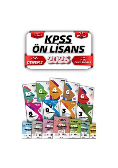 Kpss 2026 Ön Lisans Son 7 Yıl Çıkmış Sorular Tüm Dersler Deneme Seti