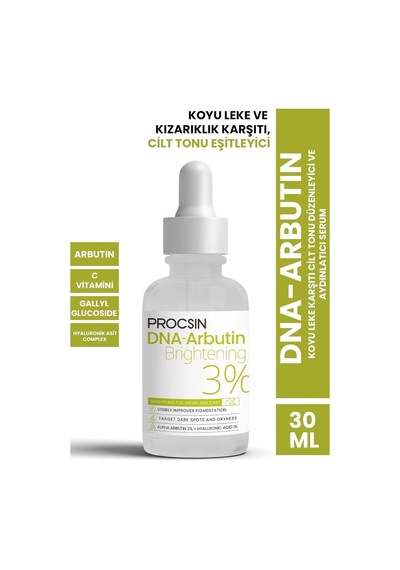 Dna-arbutin Koyu Leke Karşıtı Cilt Tonu Düzenleyici Ve Aydınlatıcı Serum 30 Ml