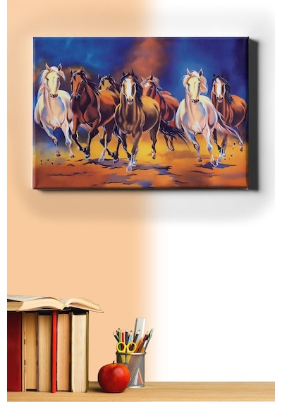 Webstyle Sayılarla Boyama Seti Kasnaklı Vahşi Atlar 40 X 50 Cm