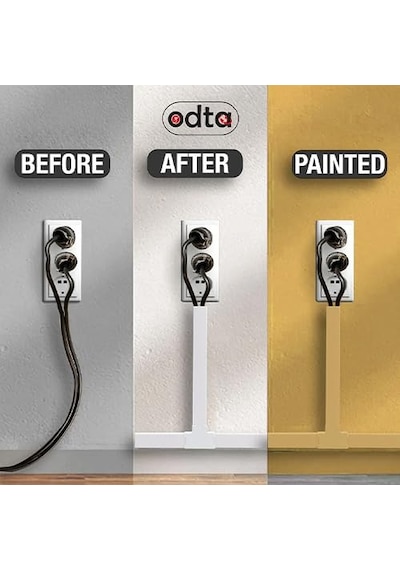 Odta 4 Metre 12x12mm Kendinden Yapışkanlı Kablo Kanalı 4m 10 Adet X 40cm Kablo Gizleyici