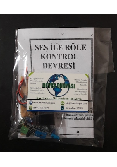 Ses İle Röle Kontrol Devresi - Monteli