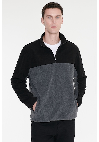 AC&Co / Altınyıldız Classics Erkek Siyah-Antrasit Standart Fit Günlük Rahat Çift Renkli Polar Spor Sweatshirt 4A5221100015SSAS AC&Co / Altınyıldız Classics Erkek Siyah-Antrasit Standart Fit Günlük Rahat Çift Renkli Polar Spor Sweatshirt 4A5221100015SSAS
