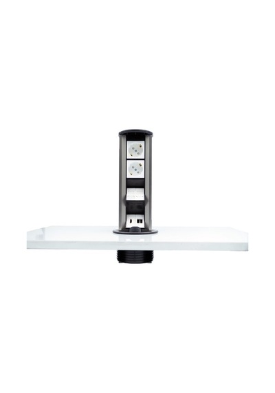 AMP Connect 2 Şebeke Soketli 2 Data 1 HDMI 2 USB Şarj Girişli Mas